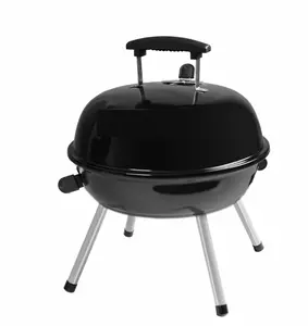 14.5 inch Portable Charcoal Grill Black with Durable Construction and Easy Carry Handle