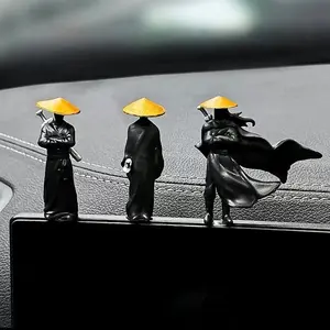 3-Piece Mini Car Decor Figurines Set, Car Interior Accessory, Car Interior Ornaments, Perfect for Home & Office Decoration, Includes Adhesive Tape, Elegant Display Pieces, Unique Gift Idea