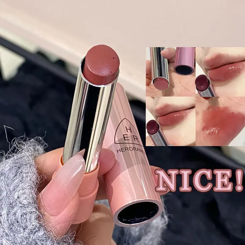 HERORANGE 10 Color Moisturizing Glossy Lipstick Lipgloss, Hydrating Long-Lasting Coffee Color Lip Balm for Youth, Glossy Cosmetic Lip Products Makeup, Non-Toxic High Pigmentation Makeup Glossy Balm Finish