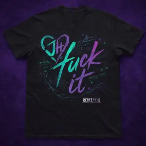 Black REBELYOU f*ckit short sleeve T-Shirt