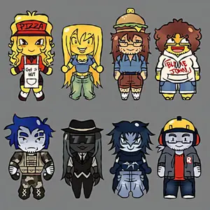 Roblox Forsaken Acrylic Keychain, Cute Cartoon Game Character Pendant