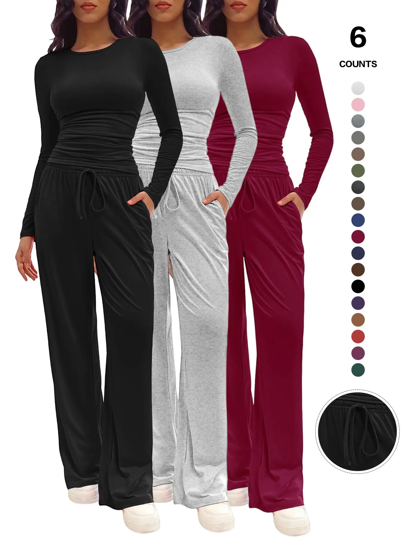 Black + Light Gray + Burgundy