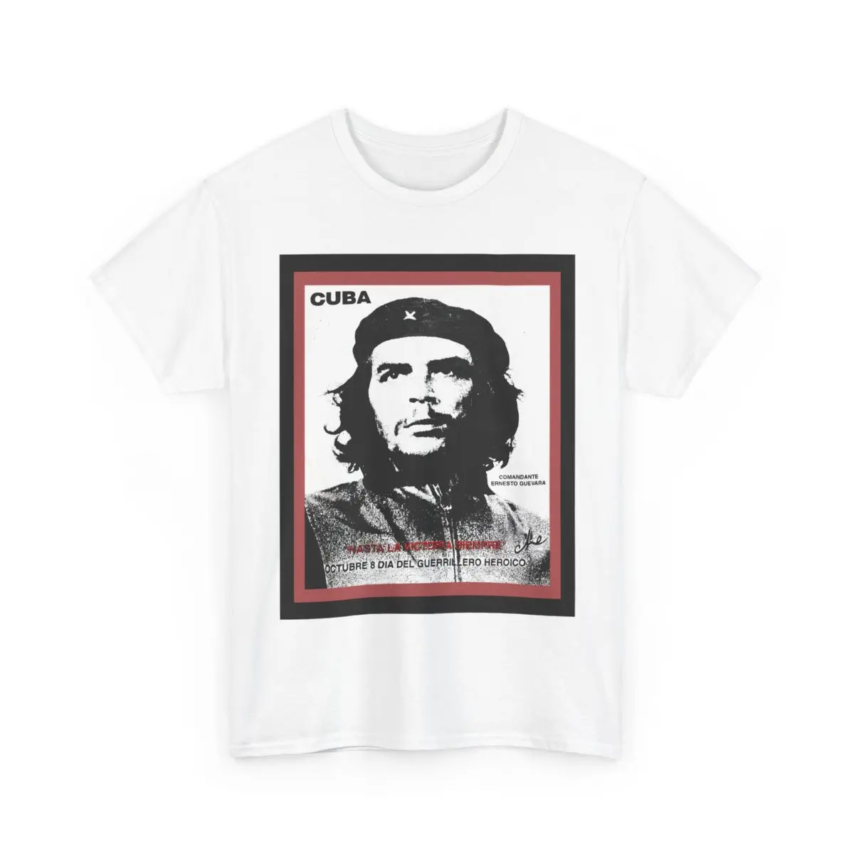 90s Che Guevara Rare design Basic Style Gray T shirt Cuba Graphic tee