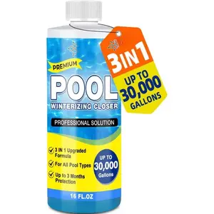 Winter Pool Closing Kit - 3 in 1 Pool Winterizing Kit for Above Ground, Inground & Saltwater Pools, Long Lasting Protection,  Step Pool Winterizer,  Pool Closer, Up to 30,000 Gallon