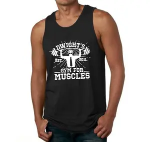 Dwights Gym For Muscles Work Out Exercise Tank Top, Funny Sayings Gift for Men, Fitness Tank, Cool Men's Workout Tank, Exercise Tank for Him