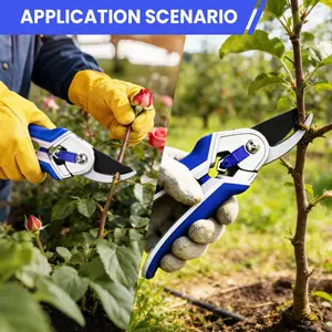 Professional 2-Pack Pruning Shears Set – 8 Inch Bypass & Anvil Pruners, Heavy Duty Garden Scissors with Comfort Grip, Perfect for Plant, Tree & Flower Trimming, Premium Gardening Hand Tools for Daily Plant Care