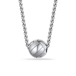 PROSTEEL 3D Volleyball Pendant Necklace Stainless Steel Sports Players Favors Chain Necklaces Jewelry Unisex For Men Women with Gift Box