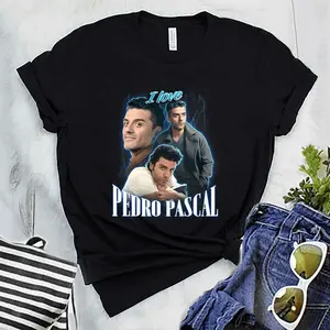 I Love Pedro Pascal Oscar Isaac Cursed Fan Collage T-Shirt