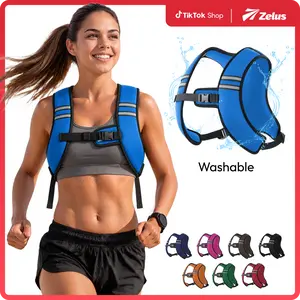 【AprilStockup】ZELUS Weighted Vests, 5/10/15lbs Z-Fit Weighted Vest with Z-fit Washable Fabric&Reflective Stripes & Adjustable Straps for Men & Women: Motivational Walking, Running, Weight Training, Rucking, Jogging |  #Summervibes