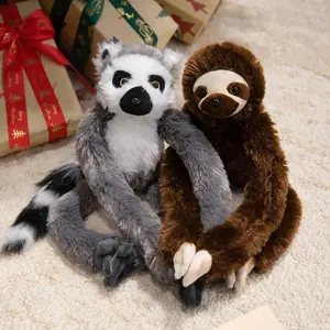 Creative Hanging Animal Plush Toys Lifelike Monkey Sloth Orangutan Doll Warm Mom-Child Hugging Doll Cuddly Home Decor Kid Gift