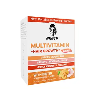 Liquid Multivitamin + Hair Growth | Biotin 10000mcg | Support Healthy Skin,Promote Thicker,Fuller Hair,Reduce Wrinkles & Fine Lines | 15.22 Fl Oz