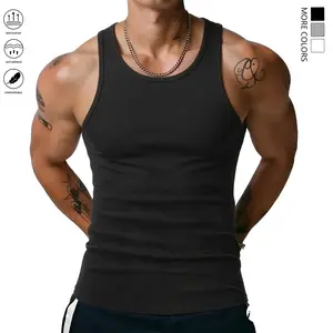 Men’s sleeveless tank top — breathable stretch fabric, solid color; gym and casual wear; spring/summer family essential; summer tank; flexible apparel; multifunctional essential; men’s summer clothing