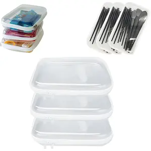 3 Pcs Zippered Transparent,Clear Hard,Zipper Hard Bag,Waterproof Clear Hard Shell Zipper Case for Cosmetic, Snacks, Pencil Case (Small*3)
