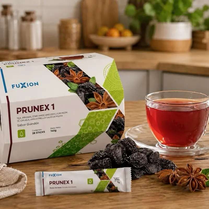 Fuxion Prunex 1 Dietary Instant Powder Supplement Drink Mix – Prune Flavor – 28 Sticks