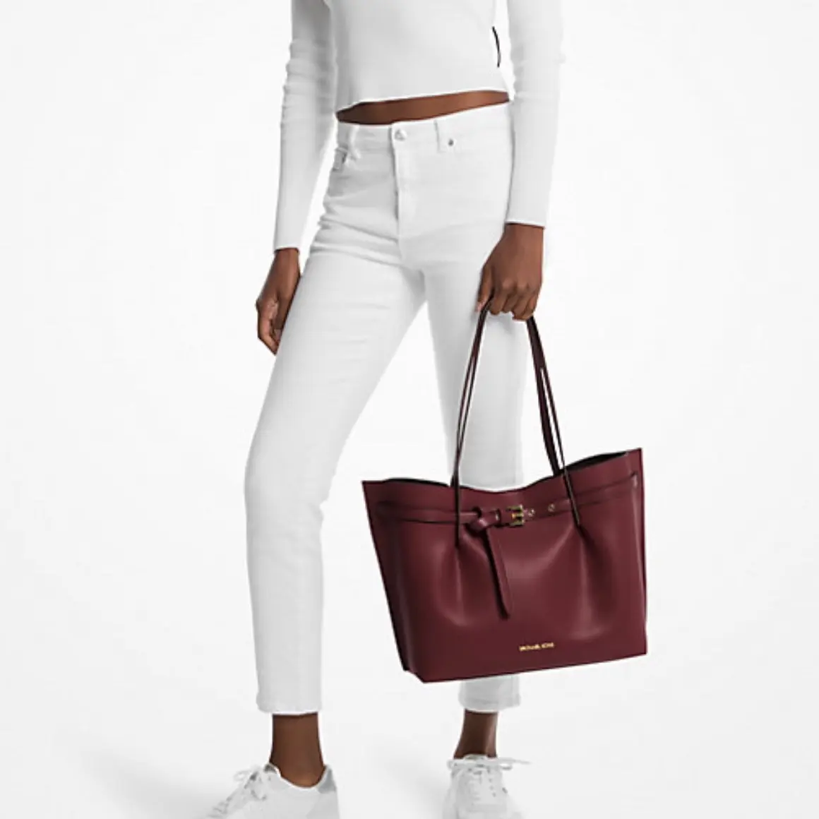 Belted Maroon bag