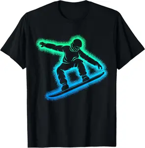 Cotton Graphic Tees Streetwear Gifts Snowboarding Snowboard  T-Shirt