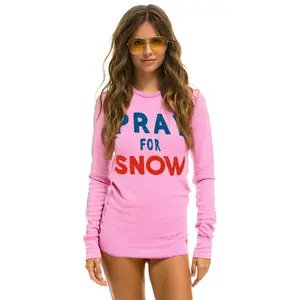 PRAY FOR SNOW THERMAL - NEON PINK