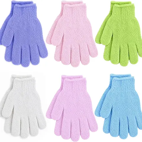 12 Pcs Exfoliating Gloves, Exfoliating Body Scrubber Exfoliator, Korean Exfoliating Mitt, Dead Skin Remover, Exfoliate Bath Shower Gloves, Moroccan Hand Body Scrub Mitt, Loofah Wash Cloth Washcloth | exfoliating