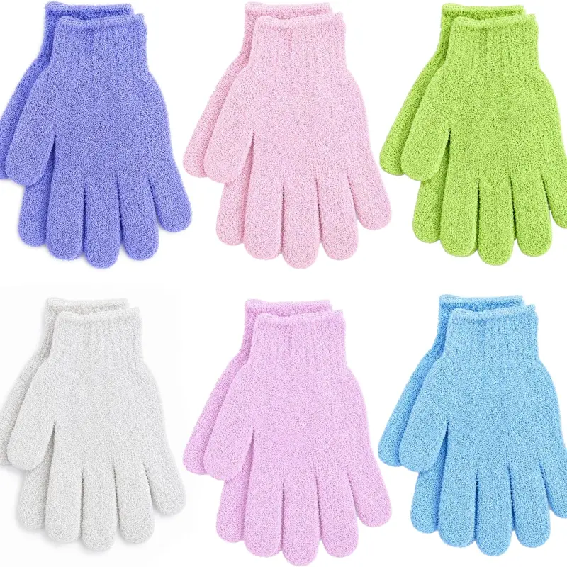 12 Pcs Exfoliating Gloves, Exfoliating Body Scrubber Exfoliator, Korean Exfoliating Mitt, Dead Skin Remover, Exfoliate Bath Shower Gloves, Moroccan Hand Body Scrub Mitt, Loofah Wash Cloth Washcloth | exfoliating