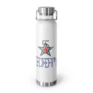 Copper Bottle, 5-STAR T-DREAM World Better Place Insulated Bottle, Gift for Eco-Friendly Friend, 22oz Water Tumbler, Sustainable Lifestyle