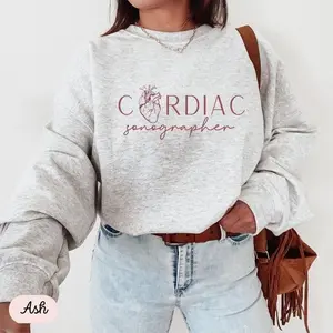 Cardiac Sonographer Sweatshirt Or T-Shirt, Cute Ultrasound Tech Crewneck, Heart Ultrasound Gift, Cozy Cardiology Pullover, Ultrasound Tech Top