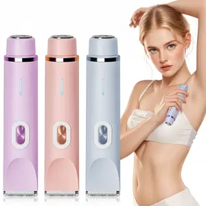 Home USB dual head hair removal electric shaver, portable painless hair removal device, electric women's bikini shaver, suitable for shaving legs, arms, and armpits