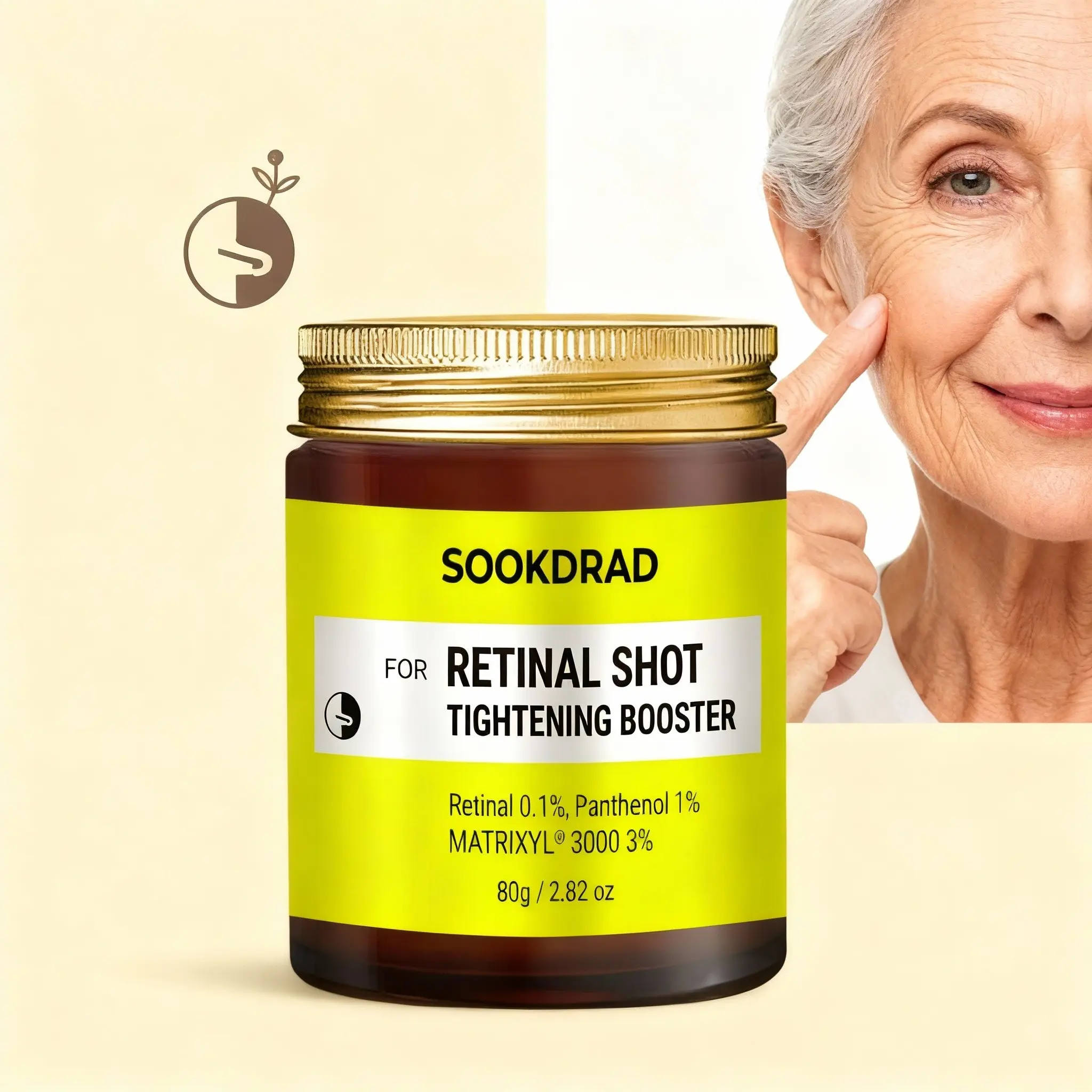 Retinaldehyde Firming Cream, 0.1% Retinaldehyde + 1% Panthenol, Quick Face Contour Tightening, Neck Friendly, 80g, Oily Skin Compatible