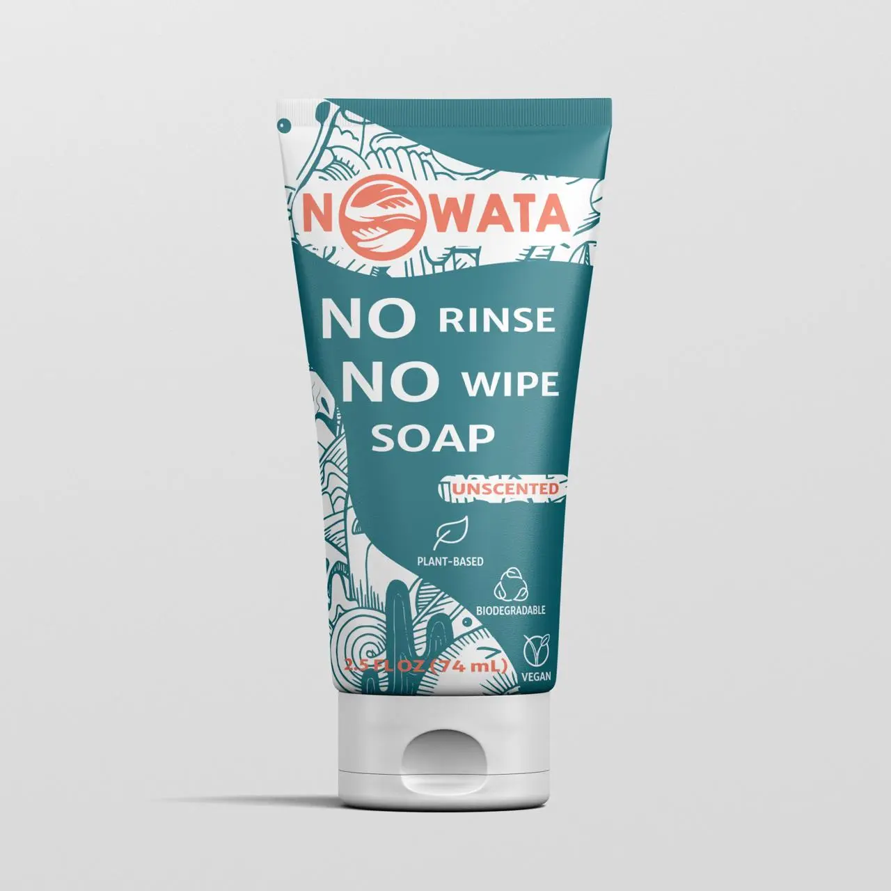 Waterless Hand Soap, Moisturizing & Alcohol-Free Cream Cleanser, Gentle Formula for Sensitive and Eczema-Prone Skin, Travel Size for Hiking & Road Trips, 2.5 oz, Parents, Festivals, Cleansing