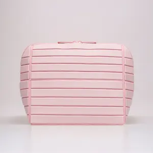 New Fashion Plaid Design Travel Makeup Bag, Large Capacity Divided Portable Bag, Suitable for Women, Makeup Bag, Toiletry Bag, Skincare Storage Pouch, Open Flat Lay Cosmetic Bag, Foldable Waterproof Toiletry Bag, Large Capacity Travel Storage Bag with Thi