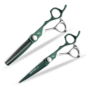 6.0 Inch Silver High-End Hairdressing Scissors, Stainless Steel Cutting and Thinning Shears, Ergonomic Right Hand Design, Unisex Home Use Hair Tools