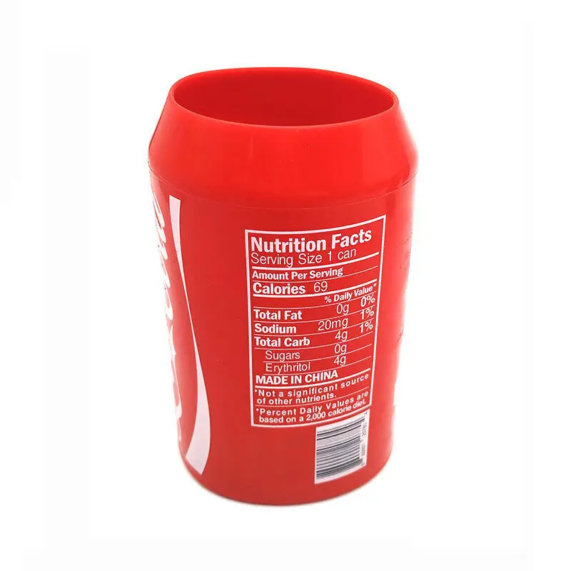 BEERSKIN Silicone Can Sleeve - 1 Pack 12 oz (355ml) Hides Drink Can by Disguising it as a Can of Soda (Red) drinkware accessories