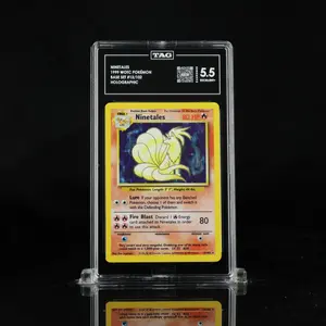 NINETALES 1999 WOTC POKÉMON #12/102 BASE SET HOLO  TAG 5.5 EXCELLENT+