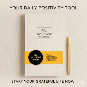 5 minutes to boost happiness: Daily gratitude journal and positive affirmation plan