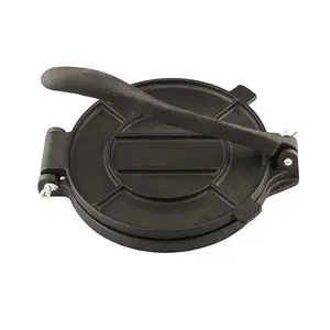 Tortilla Press, 10 Inch Tortilla and Roti Maker, Cast Iron Heavy Duty Tortilladora Press, Pre-Seasoned Pataconera Maker with 100 Pcs Parchment Paper, Dough Maker for Flour Tortilla, Tawa