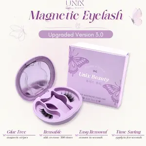 Unix Beauty Soft Magnetic Eyelashes Version 3.0 | Glue-Free Reusable Easy Removal | Newest Technology for Gentle Secure Fit | Ideal for Daily Use & Special Occasions - Makeup