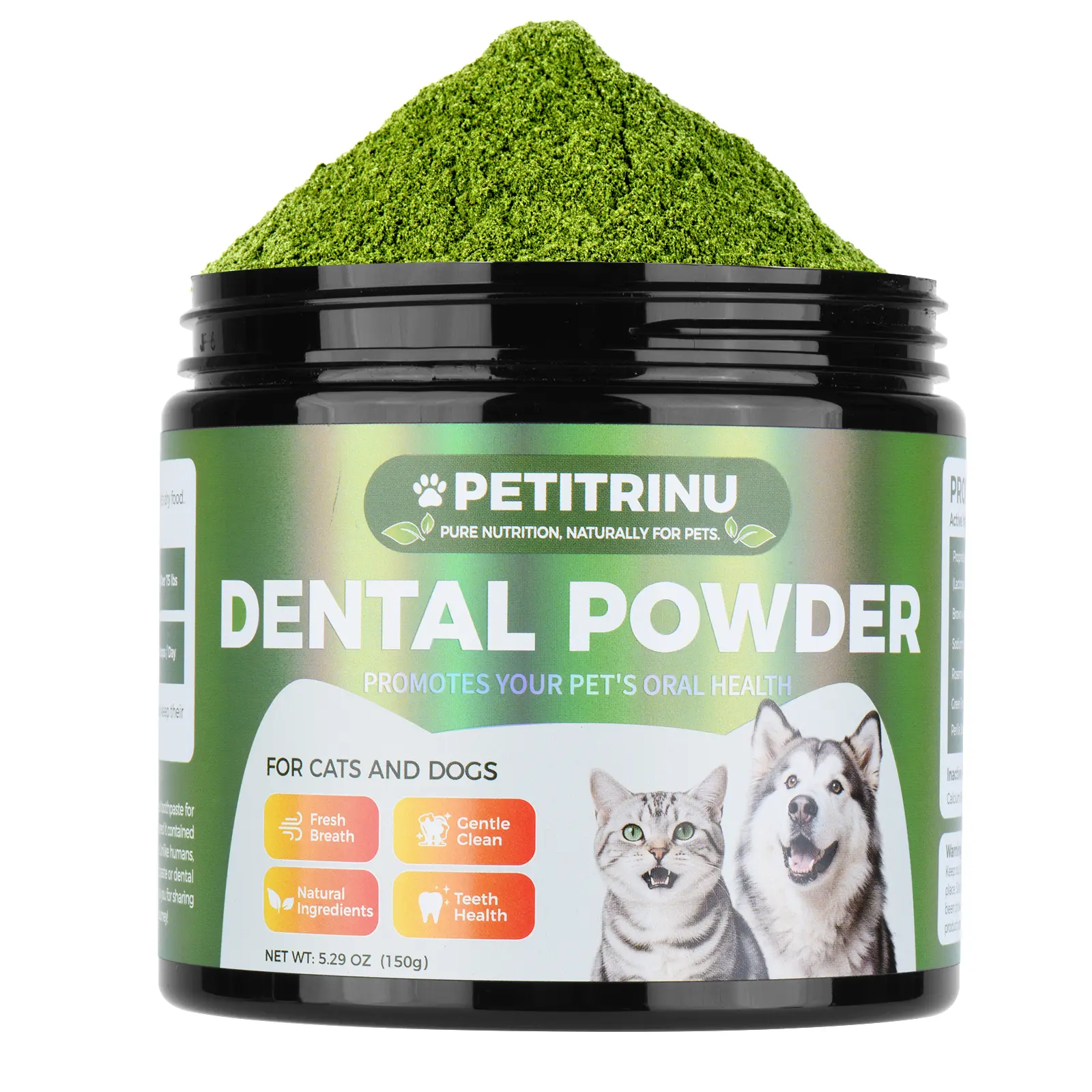 Pet Dental Powder for Cats - Dog & Cat Healthcare Supplement for Oral Hygiene, Flea & Tick Treatment Support, Carpet Cleaning Aid
