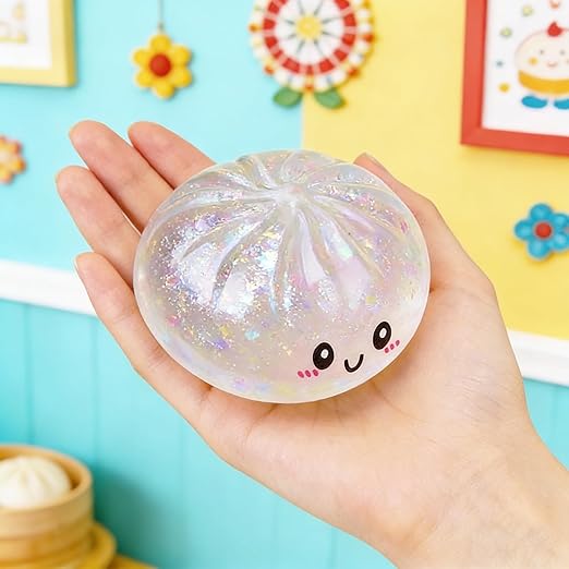 Glitter Dumpling Glitter Dumpling Squishy with Box Dumplings Sensory Squeeze Toy for Stress Relief A Glitter Dumpling Glitter Dumpling Squishy with Box Dumplings Sensory Squeeze Toy for Stress Relief A