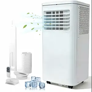 Garvee 5 in 1 Portable Air Conditioner 10000 BTU for Room up to 450 Sq Ft, 5 in 1 AC Unit Dehumidifier and Quiet Fan with 4 Way Auto Swing, Stand Up Air Cooler with Window Vent Kit