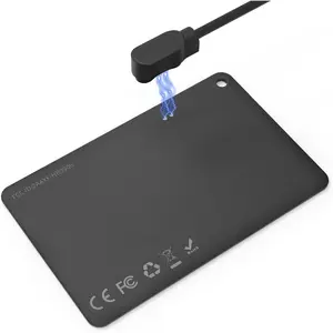 Wallet Tracker Card, Rechargeable Smart Card Works with Apple Find My(iOS Only), Bluetooth Finder Card for Wallet, Luggage Tags, 1 Pack