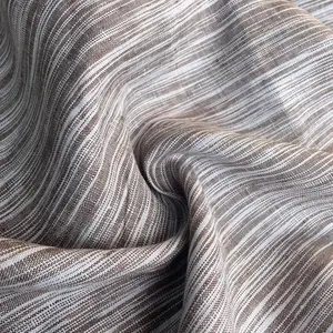 100% Linen Lightweight Tiger Striped Patterned Linen Voile by the Yard - Soft and Breathable Fabric for Sewing, Crafts, and Dressmaking