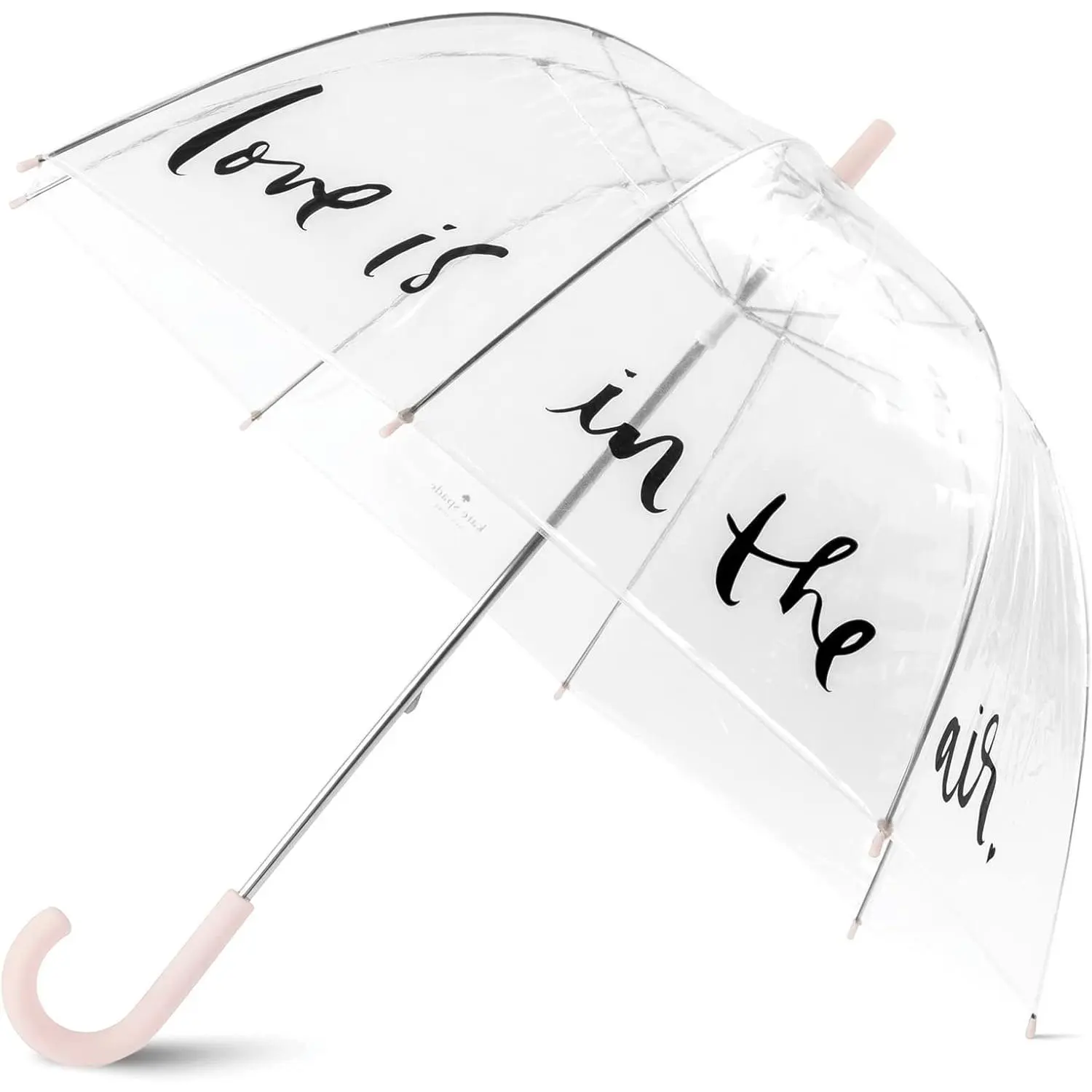 Clear Umbrella for Rain, Large Bubble Umbrella for Weddings, Love Is In The Air