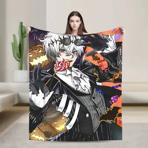 Twisted-Wonderland Cartoon Game Warm Soft Blanket  Picnic Plush Bedding Throws Comfortable Flannel Bedspread Sofa Bed Cover