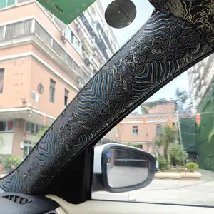 Abstract Line Pattern Car Interior Decoration Sticker, Self-adhesive Vehicle Car Roof Modification Sticker with Small Installation Tools, Decoration Accessories