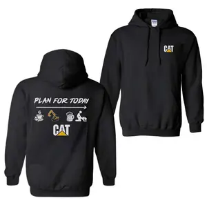 Plan For Today Funny Excavator Hoodie – Heavy Equipment Operator Workwear