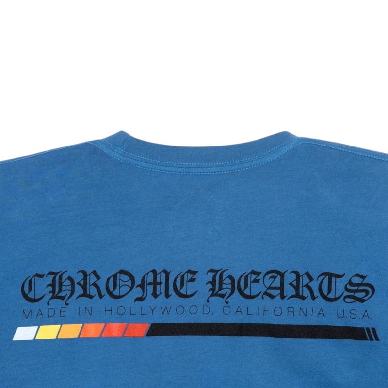 Chrome Hearts Turbo Logo Short Sleeve Tee Shirt Blue Multi