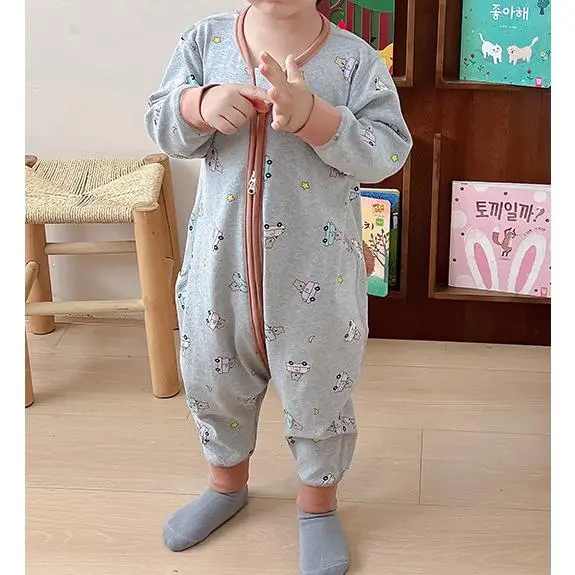 Grey puppy driving a car--flannel sleeping bag