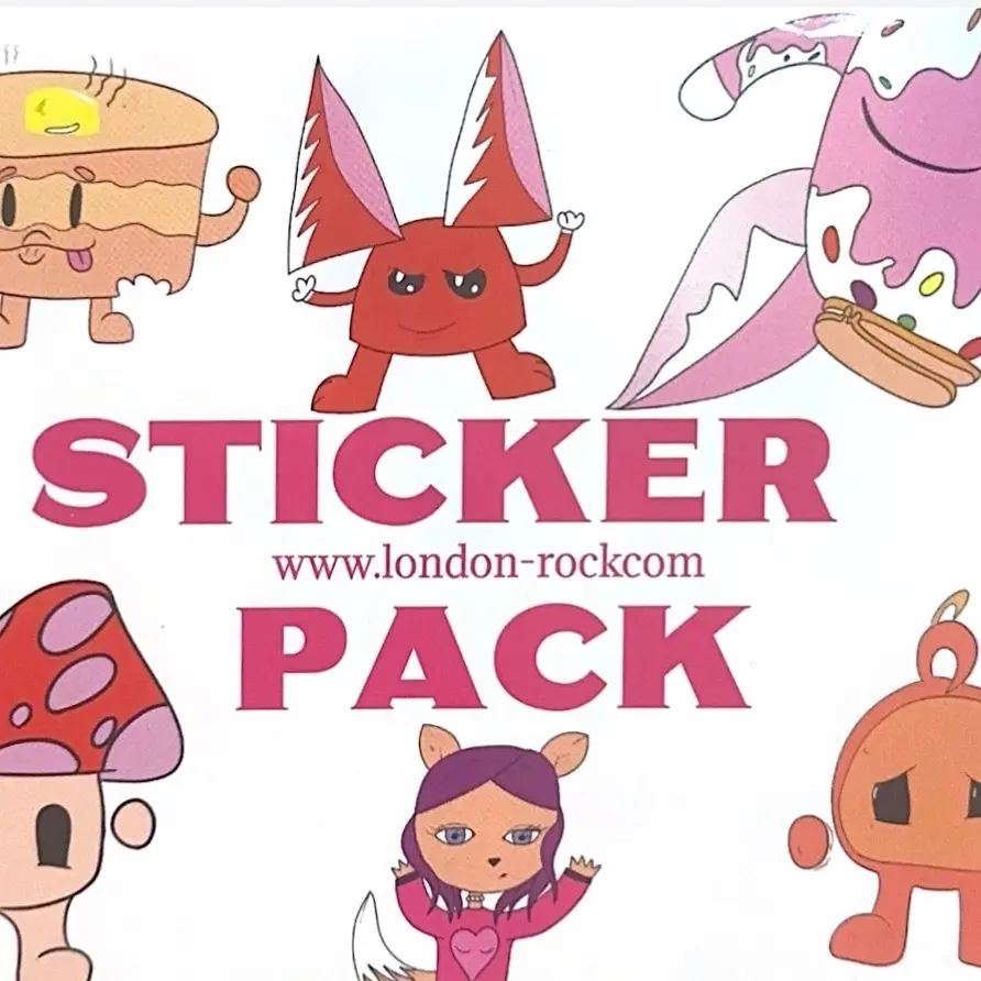 London Rock Sticker Pack (8 Count) - Decorative Stickers for Office Supplies