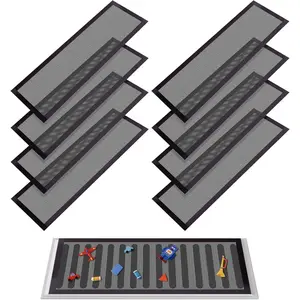 8 Pack Floor Register Screen Vent Mesh-4x10 Inch Plastic Rectangle Air Vent Screen Cover- PVC Vent Mesh Cover for Ceiling Wall Floor Catch Debris Hair Dust