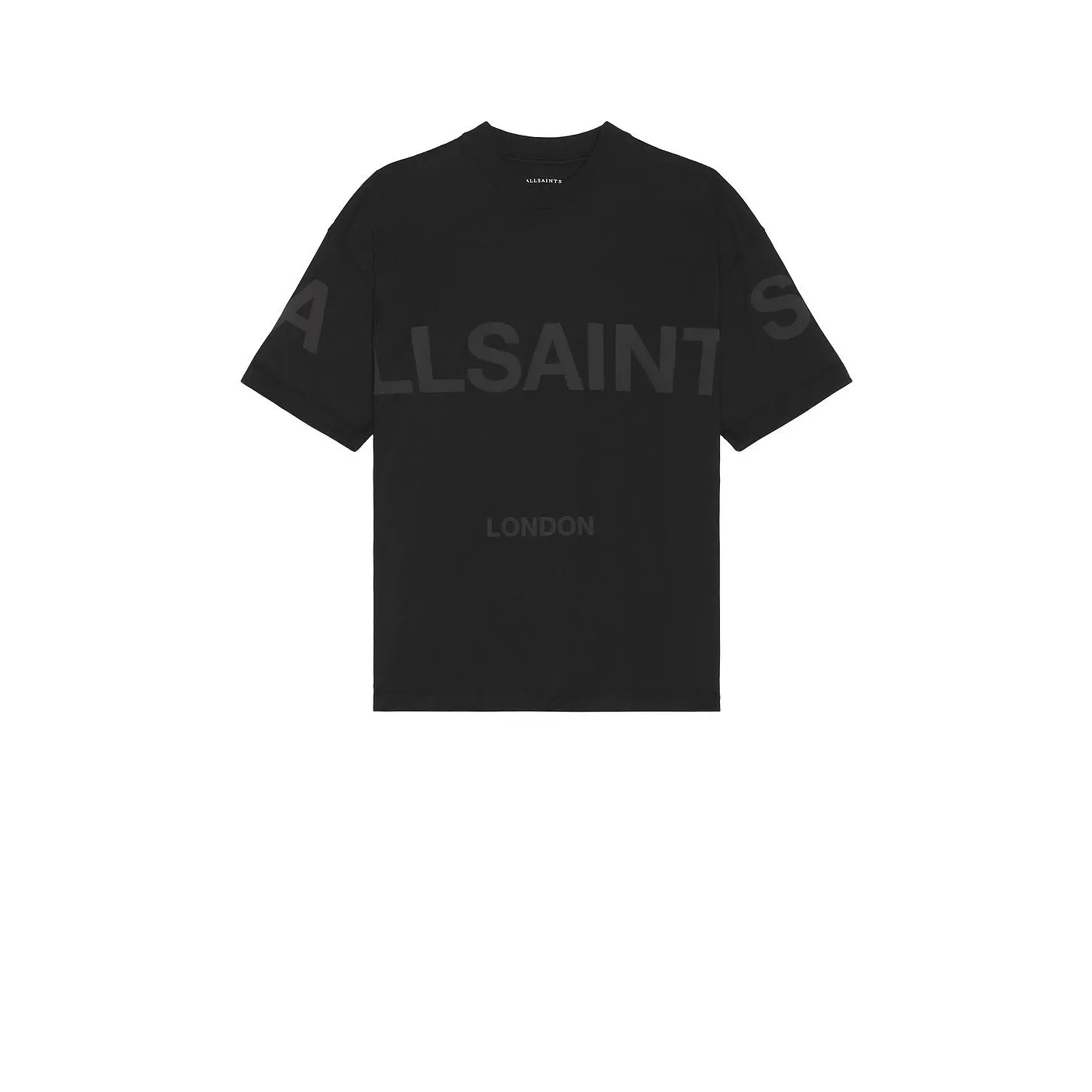 ALLSAINTS Biggy Crew Neck Tee in Jet Black