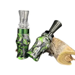 Acrylic double reed mallard duck call and acrylic short reed goose call combo B25111, B25201